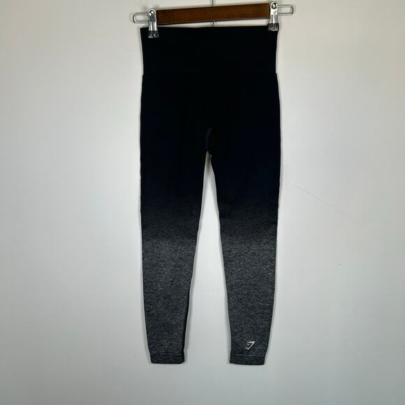 Gymshark Adapt Ombre Seamless Black & Gray Leggings, XS/S - Picture 4 of 9